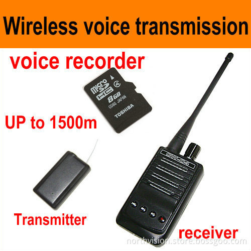Micro Wireless Audio Transmitter Audio Bug with Voice Recording Taking Audio Function, up to 300-500meters (CW-04)
